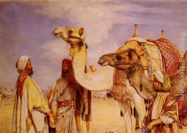 John Frederick Lewis The Greeting in the Desert, Egypt